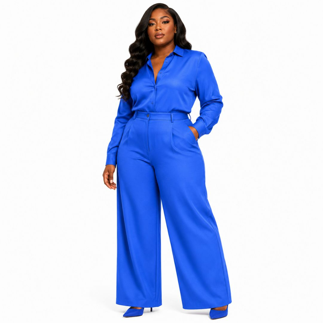 Premium Royal Blue Plain stock Senator material
